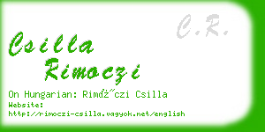 csilla rimoczi business card